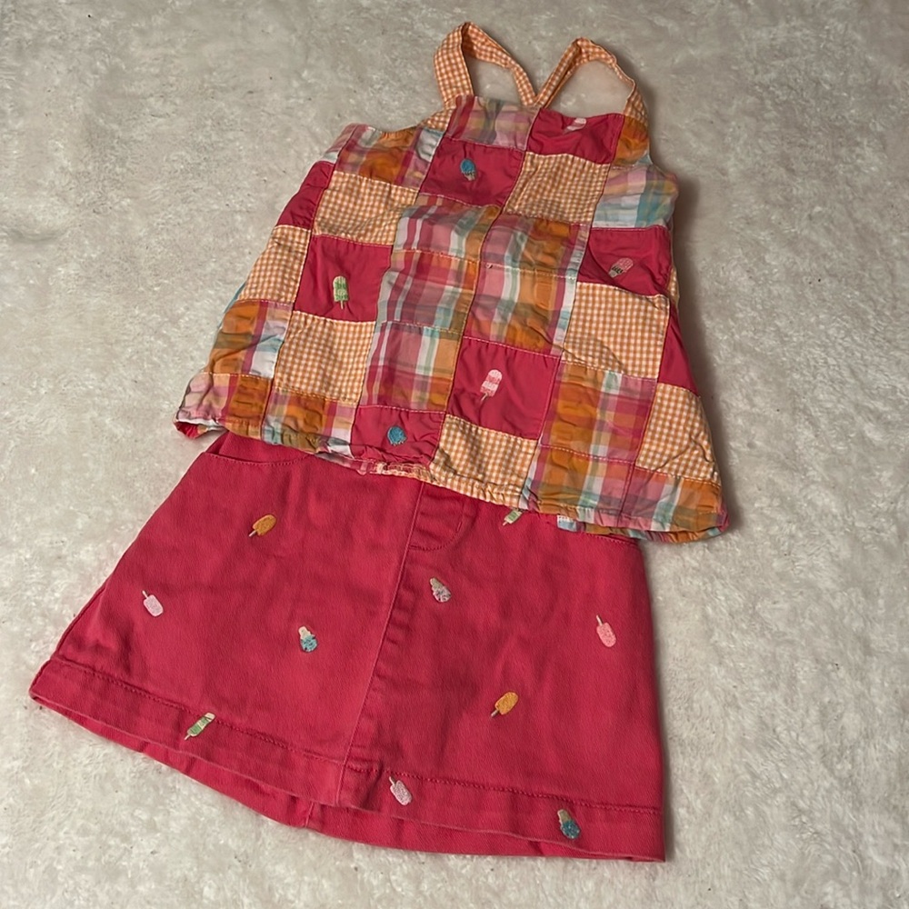 EUC Gymboree skirt skort outfit 5 5T